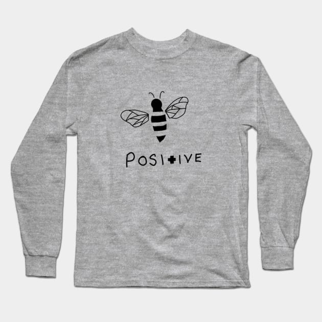 Bee Posi+ive Long Sleeve T-Shirt by mailshansen